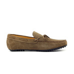 Suede Bow Driving Mocassin // Taupe (US: 6)