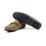 Suede Bow Driving Mocassin // Taupe (US: 6)