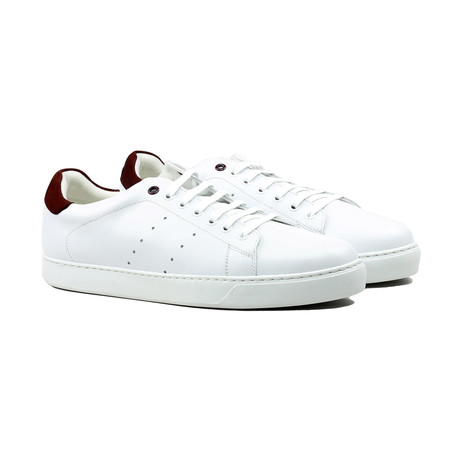 Tennis White // Burgundy Leather (US: 6)