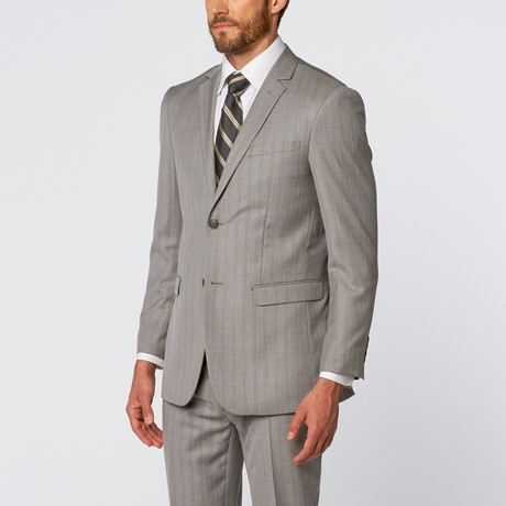 Slim-Fit Suit // Grey Pattern (US: 36S)