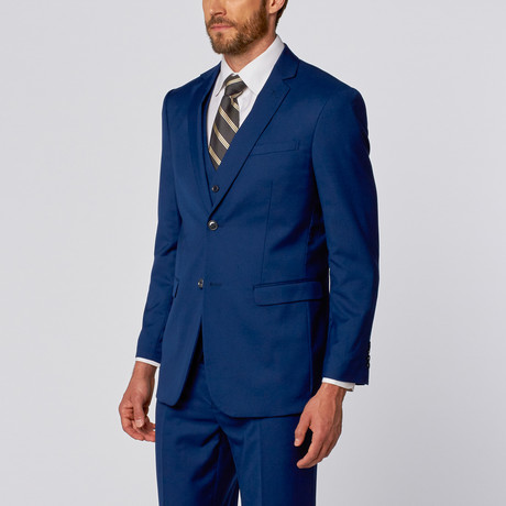 Vested Slim-Fit Suit // Blue (US: 36S)