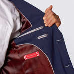 Slim-Fit Suit // Blue Patterned (US: 42S)