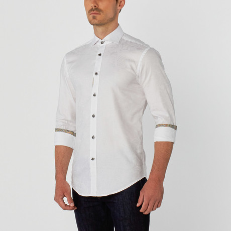 Classic Paisley Button-Up // White (S)