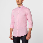 Floral Linen Button-Up // Light Pink (S)