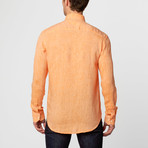 Floral Linen Button-Up // Orange (S)