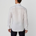 Ethan Williams // Linen Button-Up // White Paisley (M)