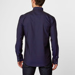Classic Button-Up // Navy Jacquard (S)