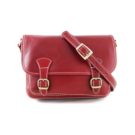 Buckled Satchel // Red