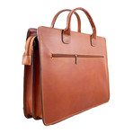 Lock Briefcase // Cognac