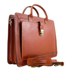 Lock Briefcase // Cognac