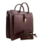 Lock Briefcase // Brown