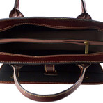 Lock Briefcase // Brown