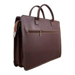 Lock Briefcase // Brown