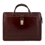 Lock Briefcase // Brown