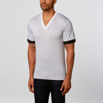 Short-Sleeve V-Neck // White (L)