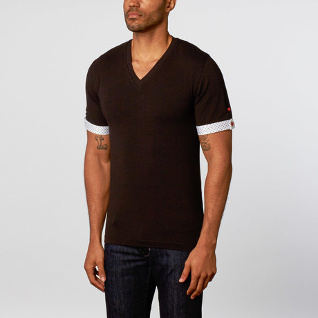 Short-Sleeve V-Neck // Noir (S)