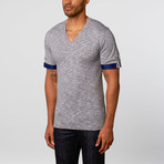 Short-Sleeve V-Neck // Grey (XL)