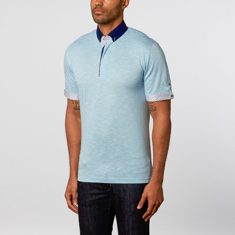 Short-Sleeve Polo // Wavy Blue (S)