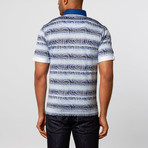 Short-Sleeve Tribal Polo // Blue (S)