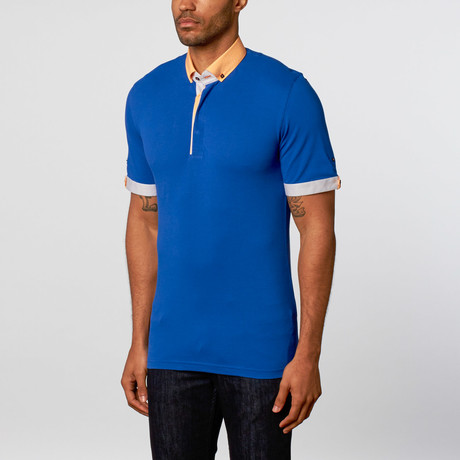 Maceoo // Short-Sleeve Polo // Blue Sax (S)