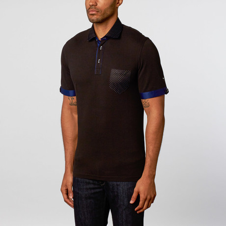 Maceoo // Short-Sleeve Polo // Pocket Noir (S)