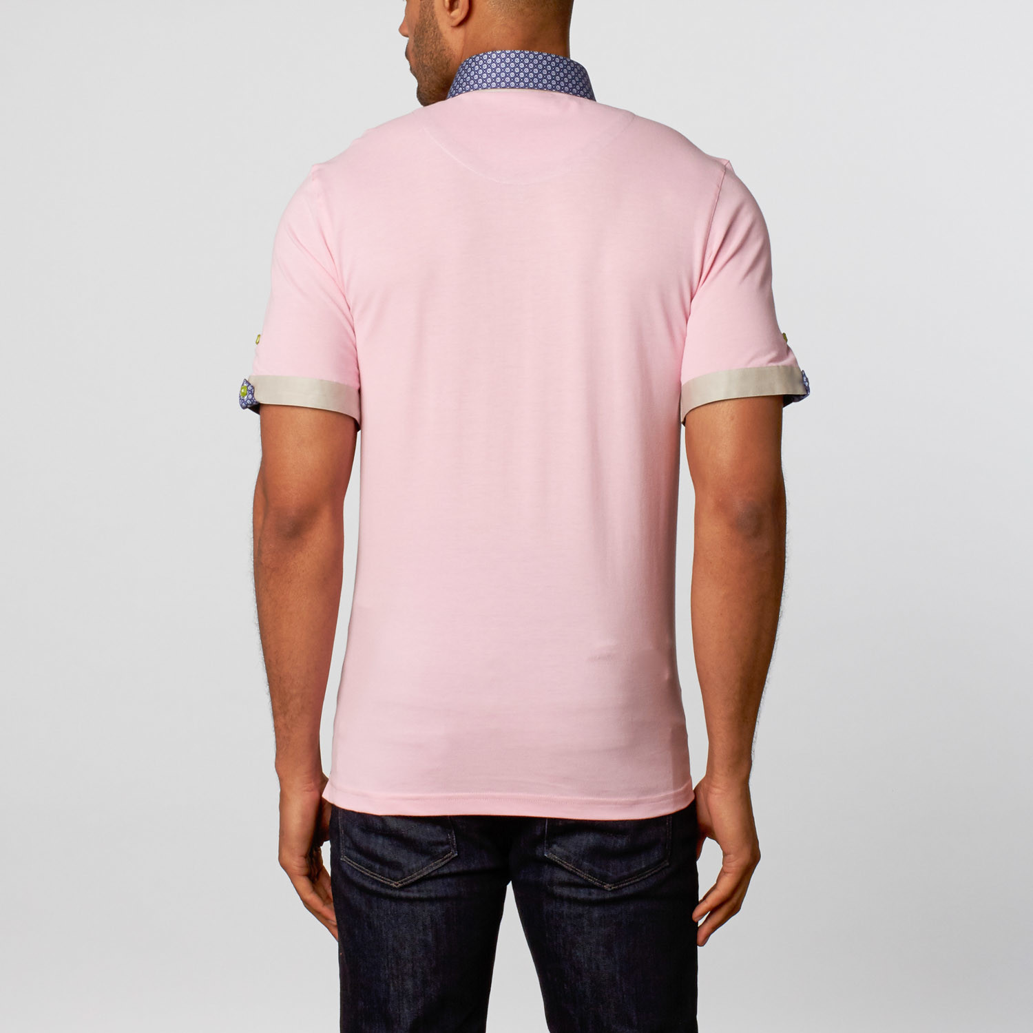 Short-Sleeve Pastel Polo // Pink (S) - Maceoo - Touch of Modern