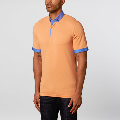 Short-Sleeve Pastel Polo // Peach (S)