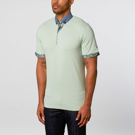 Short-Sleeve Pastel Polo // Lime (S)