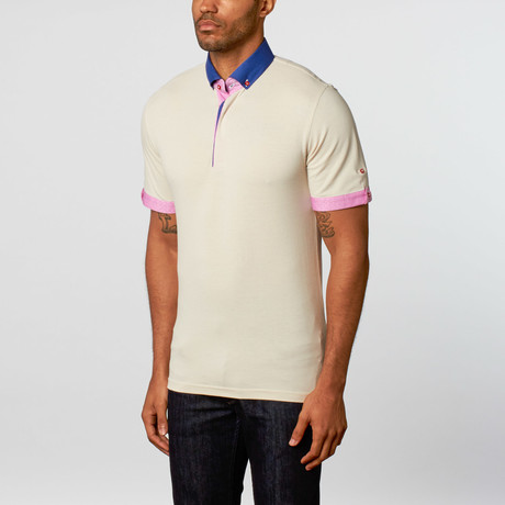 Maceoo // Short-Sleeve Pastel Polo // Grey (S)