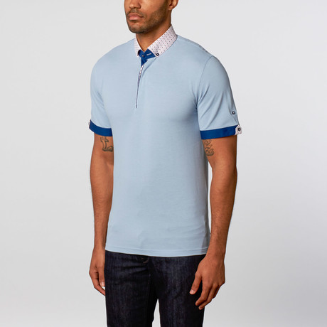 Short-Sleeve Polo // Blue Pastel (S)