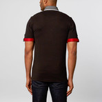 Double Collar Short-Sleeve Polo // Black (2XL)