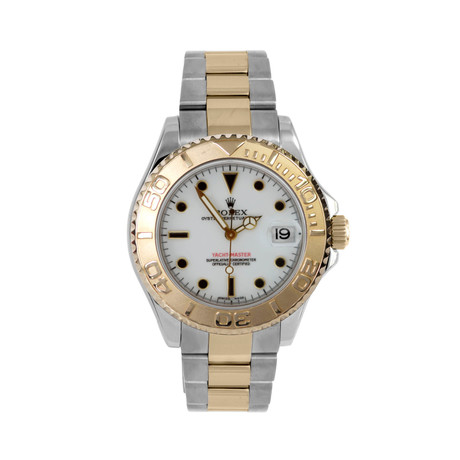 Rolex Yacht-Master 168623 35mm Two Tone 18K Yellow Gold & SS White Dial MINT