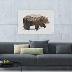 Arctic Grizzly Bear (18"W x 12"H x 0.75"D)