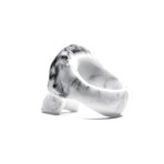 Marble Skull Ring // White + Black (Size 5)