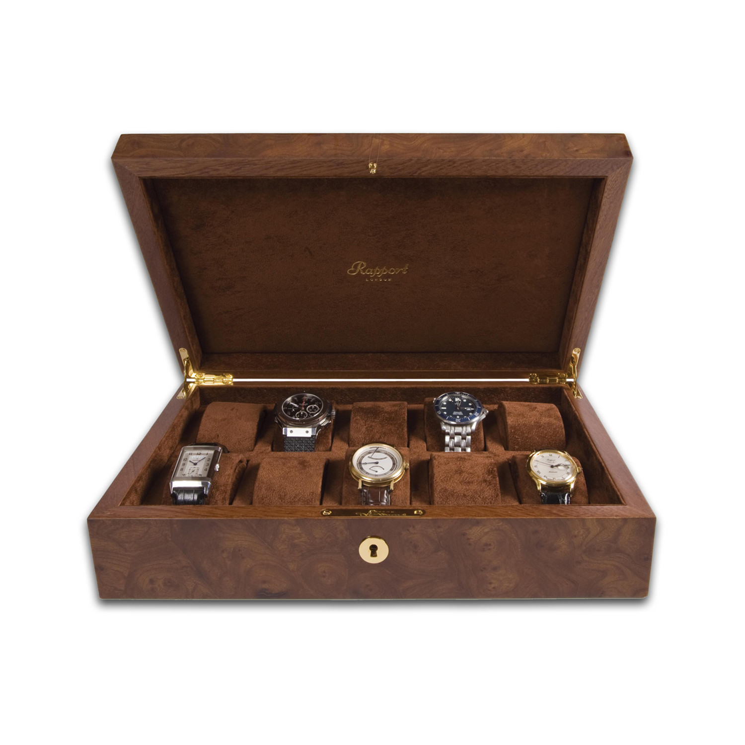 Wood 10 Watch Collector Box // Walnut Burl Rapport London Touch of