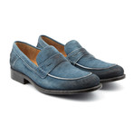 Suede Street Loafer // Blue (US: 10.5)