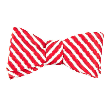 Stripe Bow Tie // Red