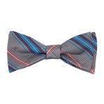 Stripe Bow Tie // Grey