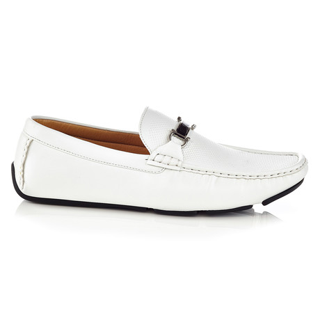 Louis Driving Shoe // White (US: 7.5)