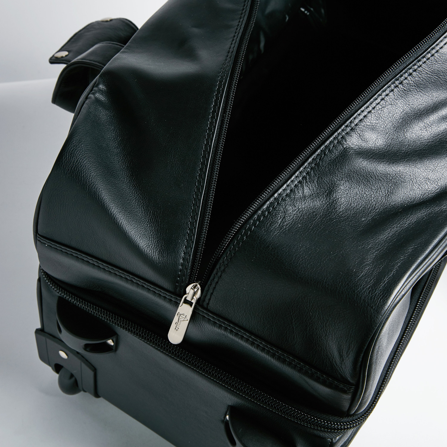 royce leather rolling trolley duffel bag