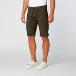 Performo 4-Way Stretch Boardshort // Olive + Black (34)