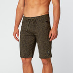 Performo 4-Way Stretch Boardshort // Olive + Black (34)