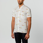 Aloha Button-Down Shirt // White (L)