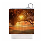 Romance In Autumn Shower Curtain