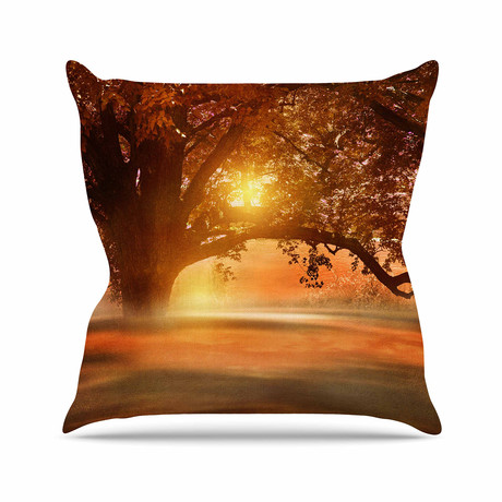 Romance In Autumn Throw Pillow (16" x 16")