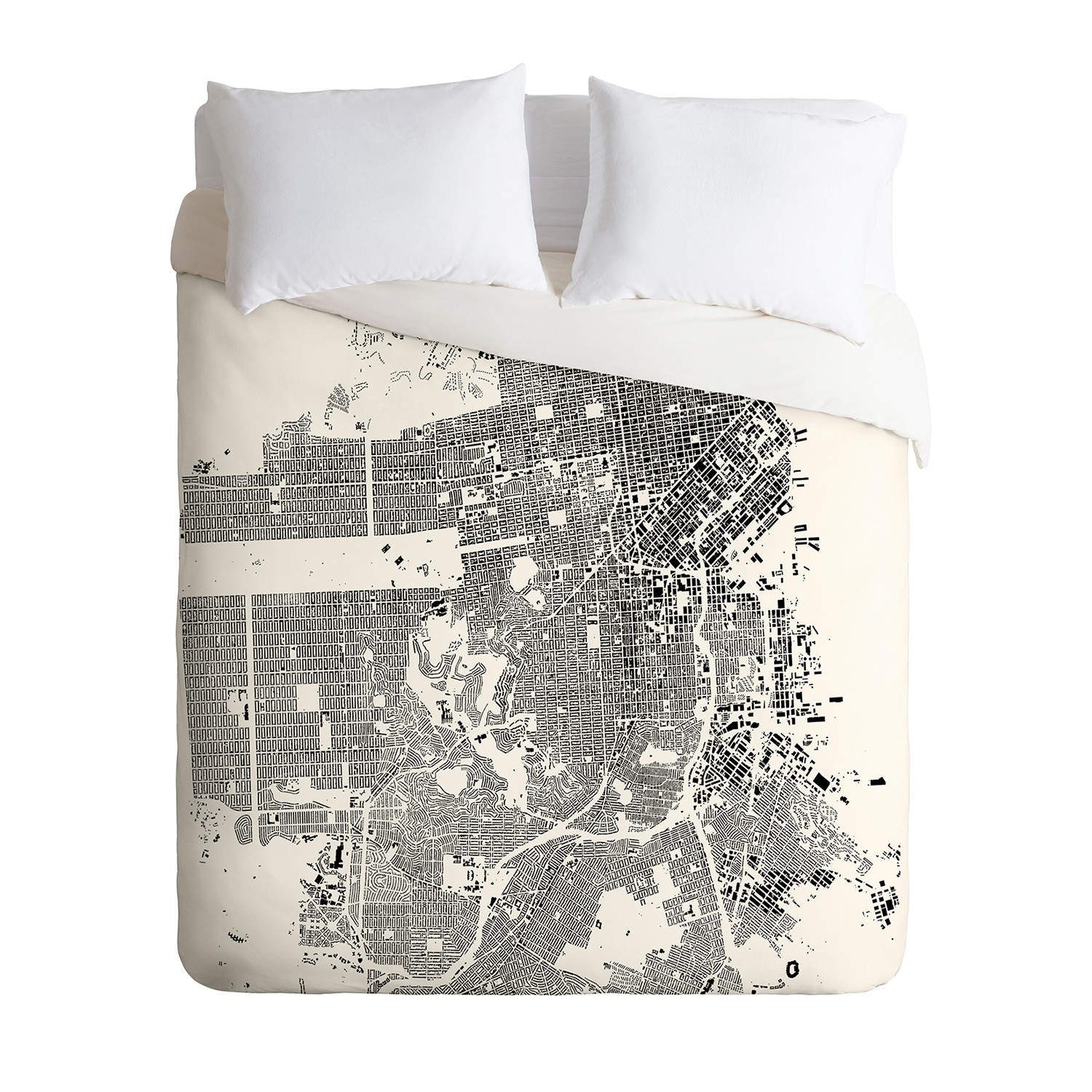 San Francisco White Duvet Cover Twin Deny Designs Touch Of