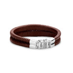 Philip Leather Bracelet // Dark Brown