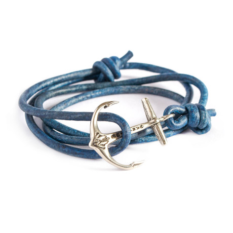 Silver Anchor Wrap // Blue