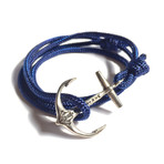 Silver Anchor Wrap // Royal Blue