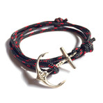 Silver Anchor Wrap // Red + Black